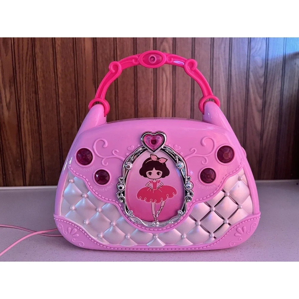 Conomus Microphone Karaoke Machine Kids‎ OS Pink Ballerina Purse Musical Toy